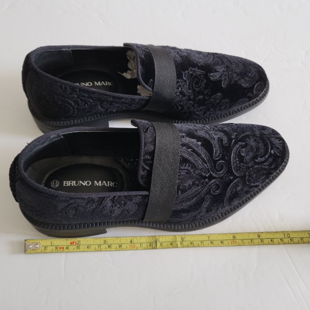 Bruno Marc Dress Shoes Velvet Loafers Mens Size 6.5 Slip On Black - Picture 15 of 15